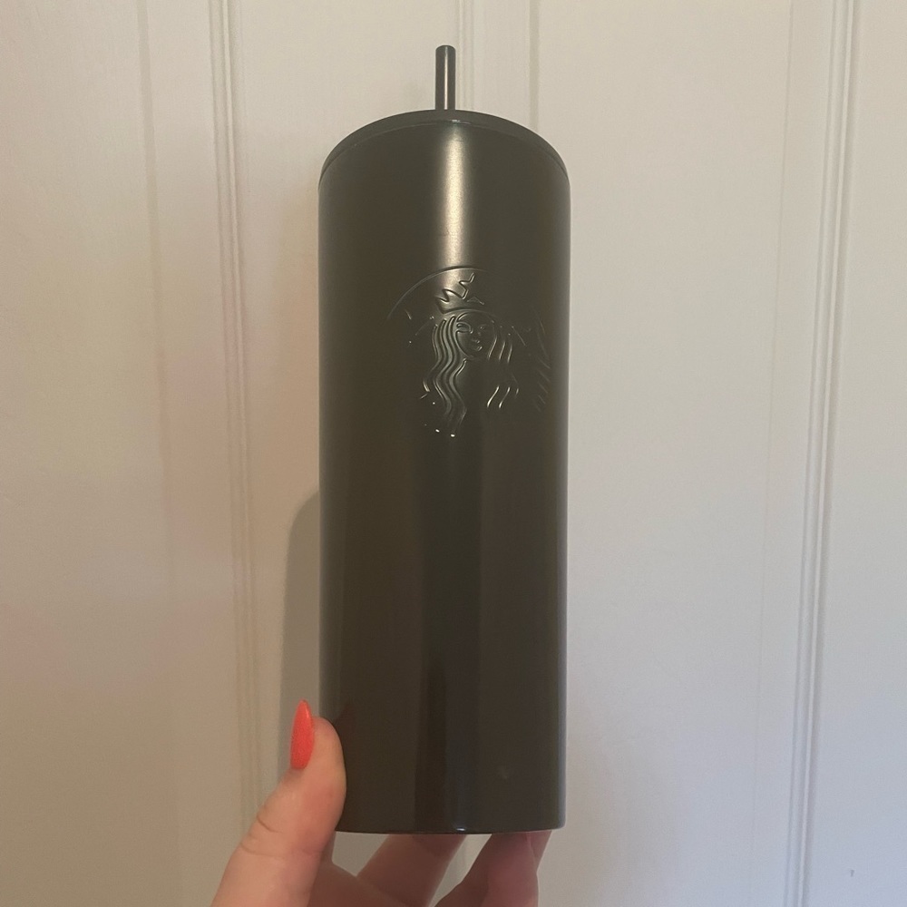 Dark Green tin Starbucks Tumbler